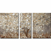 Painting by Numbers White Tree- 3-Panel (Triptych)